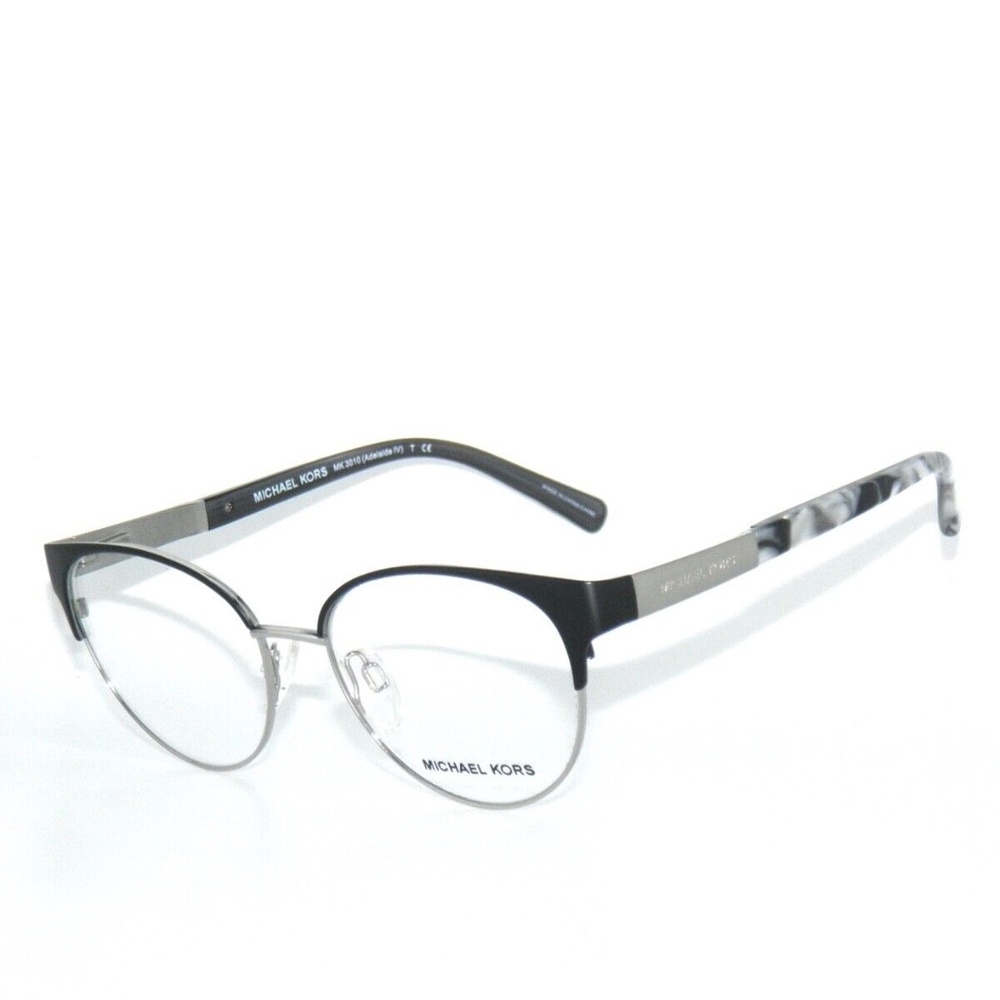 Michael Kors MK3010 Adelaide IV 1077 51 Black Silver Marble Eyeglasses 3010